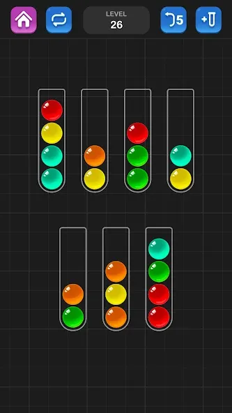 Взломанная Ball Sort Puzzle — Color Game  [МОД Все открыто] — последняя версия apk на Андроид screen 1