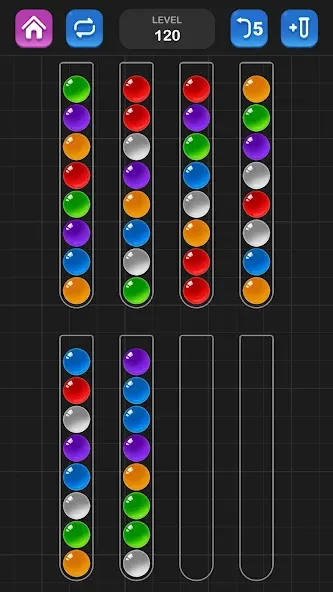 Взломанная Ball Sort Puzzle — Color Game  [МОД Все открыто] — последняя версия apk на Андроид screen 2
