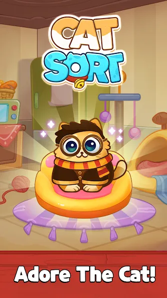 Скачать взломанную Cat Sort Puzzle: Cute Pet Game  [МОД Mega Pack] — полная версия apk на Андроид screen 1