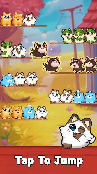 Скачать взломанную Cat Sort Puzzle: Cute Pet Game  [МОД Mega Pack] — полная версия apk на Андроид screen 2
