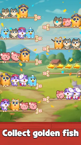 Скачать взломанную Cat Sort Puzzle: Cute Pet Game  [МОД Mega Pack] — полная версия apk на Андроид screen 3