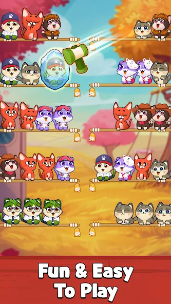 Скачать взломанную Cat Sort Puzzle: Cute Pet Game  [МОД Mega Pack] — полная версия apk на Андроид screen 4