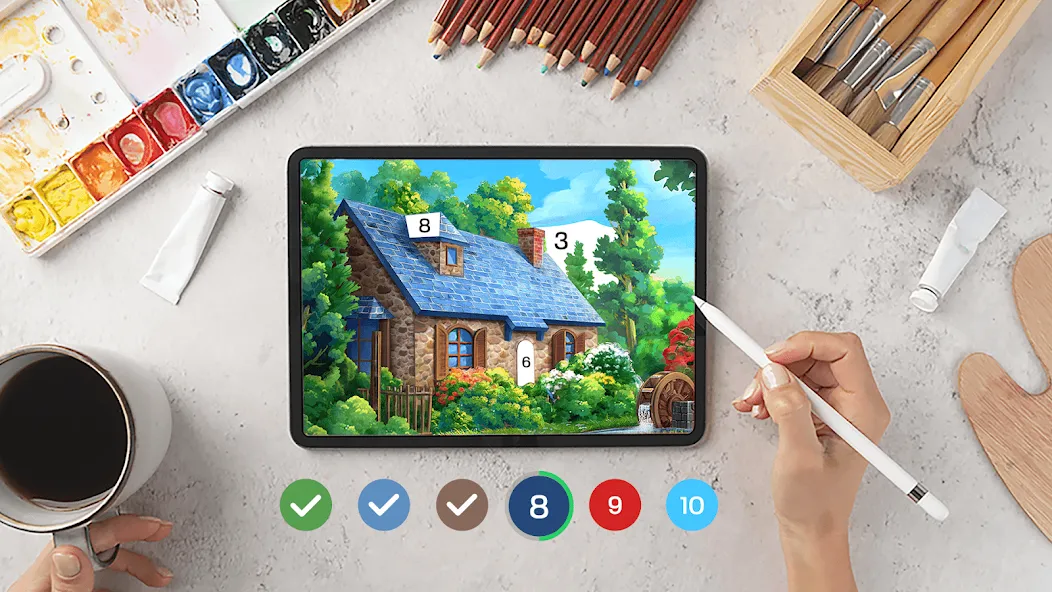 Скачать взлом Tap Color Pro: Color By Number (Тап Колор Про)  [МОД Бесконечные монеты] — последняя версия apk на Андроид screen 1