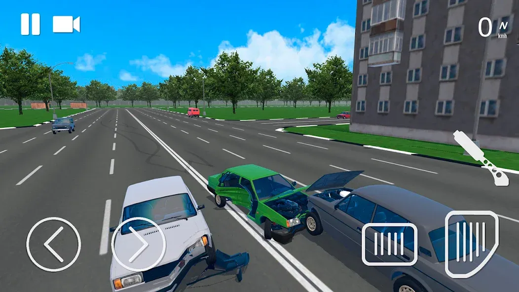 Взломанная Russian Car Crash Simulator (Рашн Кар Краш Симулятор)  [МОД Mega Pack] — последняя версия apk на Андроид screen 1