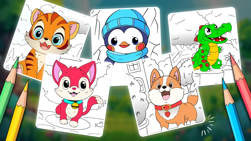 Взлом Animal coloring pages  [МОД Бесконечные монеты] — последняя версия apk на Андроид screen 2
