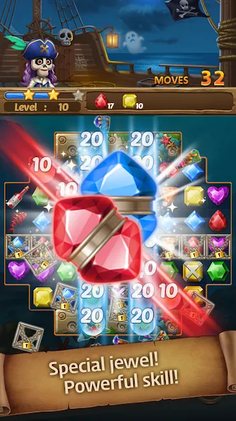 Взлом Jewels Ghost Ship: jewel games (Джуэлз Гост Шип)  [МОД Много монет] — полная версия apk на Андроид screen 1