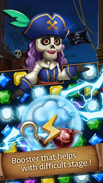 Взлом Jewels Ghost Ship: jewel games (Джуэлз Гост Шип)  [МОД Много монет] — полная версия apk на Андроид screen 4