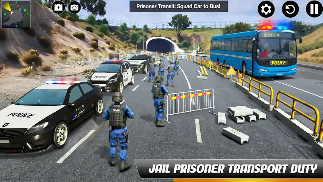 Скачать взломанную Police Bus Simulator Bus Games  [МОД Много денег] — стабильная версия apk на Андроид screen 2