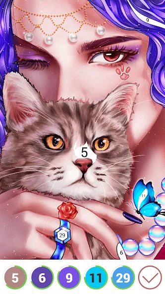Взломанная Hola Color—Coloring by Number (ола калор)  [МОД Unlocked] — последняя версия apk на Андроид screen 1