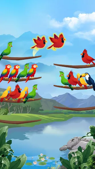 Скачать взлом Bird Sort — Color Puzzle  [МОД Бесконечные монеты] — полная версия apk на Андроид screen 2