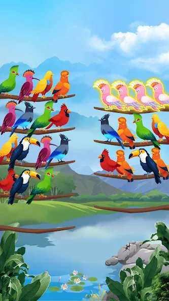 Скачать взлом Bird Sort — Color Puzzle  [МОД Бесконечные монеты] — полная версия apk на Андроид screen 3