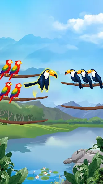 Скачать взлом Bird Sort — Color Puzzle  [МОД Бесконечные монеты] — полная версия apk на Андроид screen 4