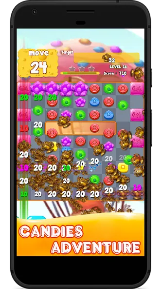 Взломанная Candy 2024-Candy Match 3 Game (Кэнди 2023)  [МОД Много денег] — последняя версия apk на Андроид screen 1