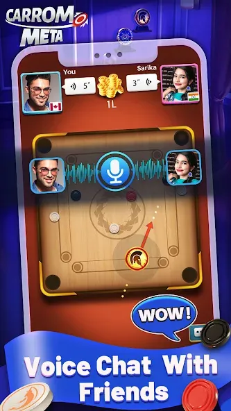 Взлом Carrom Meta-Board Disc Game (Карром Мета)  [МОД Unlimited Money] — стабильная версия apk на Андроид screen 3