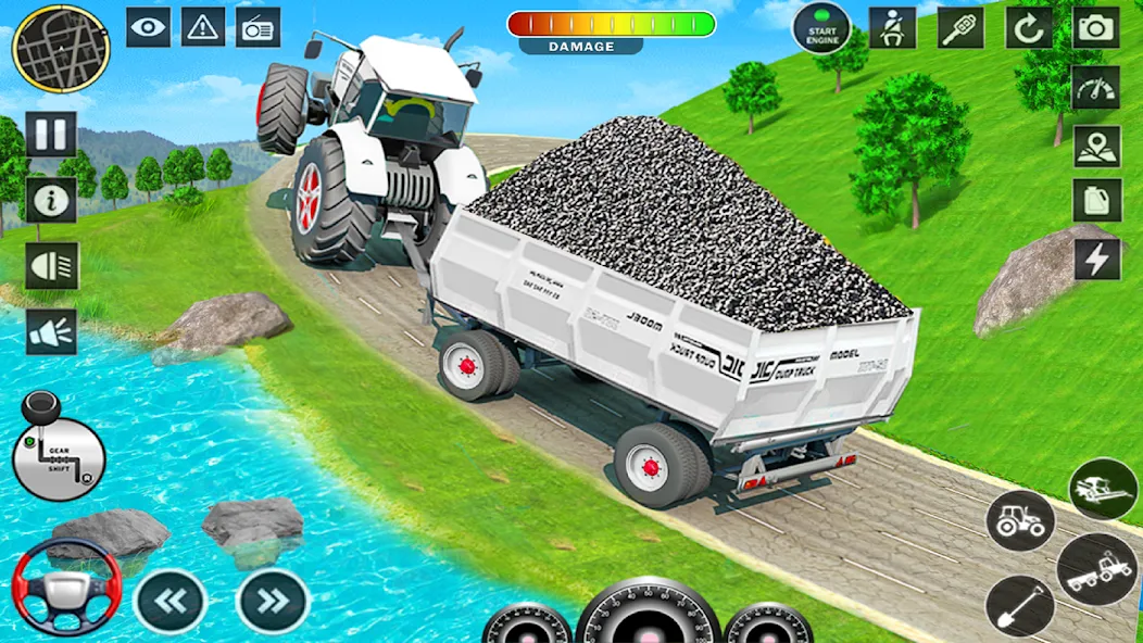 Скачать взломанную Big Tractor Farming Simulator (Биг Трактор Фарминг Симулятор)  [МОД Unlocked] — последняя версия apk на Андроид screen 1