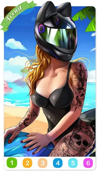 Скачать взломанную Tattoo Coloring games  [МОД Много монет] — последняя версия apk на Андроид screen 1