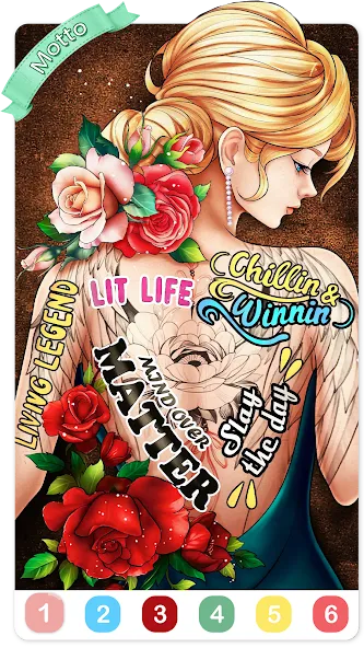 Скачать взломанную Tattoo Coloring games  [МОД Много монет] — последняя версия apk на Андроид screen 5