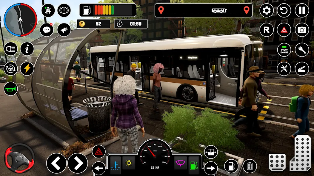 Взломанная Bus Simulator : 3D Bus Games (Бас Драйвинг Симулятор ПВП Игра)  [МОД Menu] — последняя версия apk на Андроид screen 3