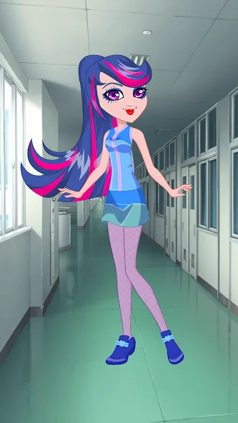 Взлом Pony College Student Dress Up (Пони Студент Колледжа Одеваются)  [МОД Все открыто] — полная версия apk на Андроид screen 1
