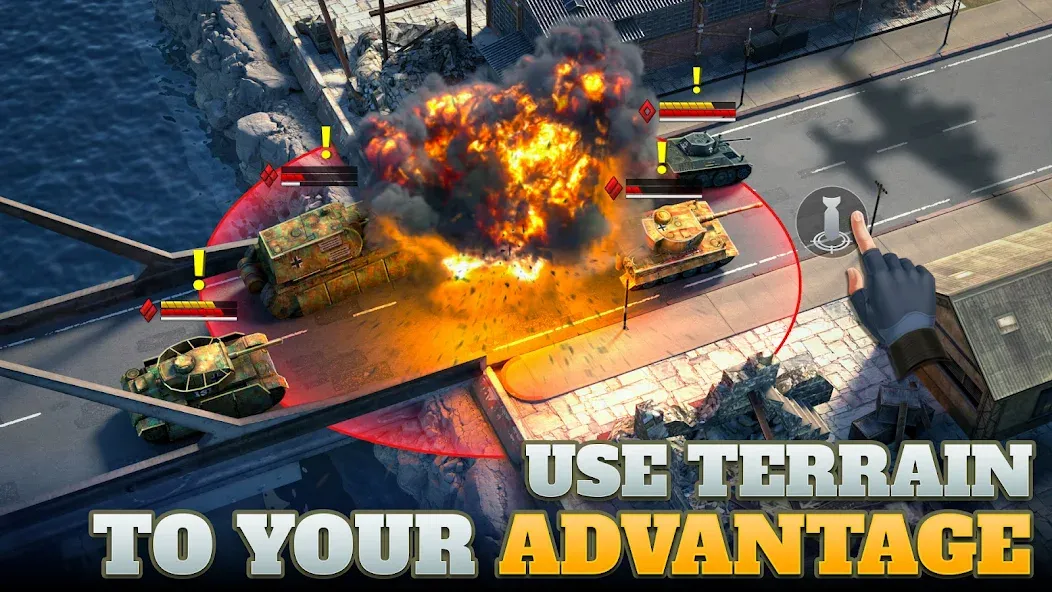 Скачать взломанную Tanks Charge: Online PvP Arena (Танковая атака)  [МОД Меню] — полная версия apk на Андроид screen 2