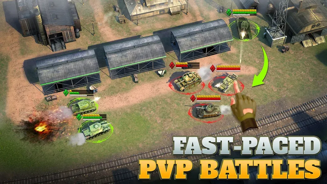 Скачать взломанную Tanks Charge: Online PvP Arena (Танковая атака)  [МОД Меню] — полная версия apk на Андроид screen 3