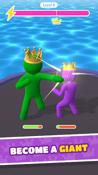 Взломанная Giant Rush! — Fighting Games  [МОД Mega Pack] — полная версия apk на Андроид screen 3