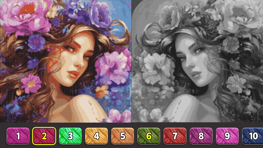 Взломанная Cross Stitch: Color by Number  [МОД Mega Pack] — полная версия apk на Андроид screen 1