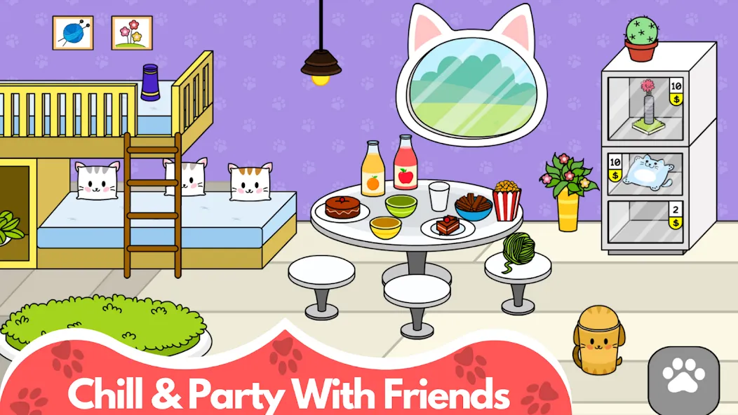 Скачать взлом My Cat Town — Cute Kitty Games  [МОД Много денег] — стабильная версия apk на Андроид screen 3