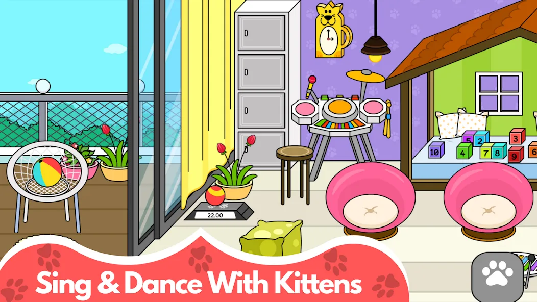 Скачать взлом My Cat Town — Cute Kitty Games  [МОД Много денег] — стабильная версия apk на Андроид screen 4