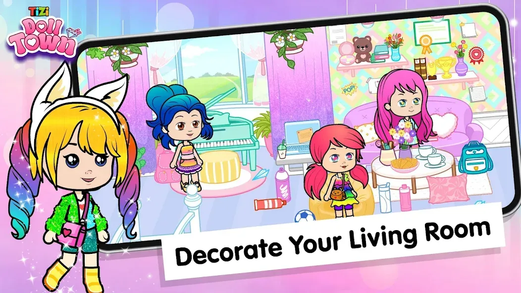 Взлом Tizi Town: Doll Dress Up Games  [МОД Mega Pack] — стабильная версия apk на Андроид screen 4