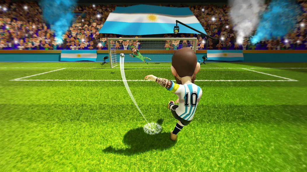 Взломанная Mini Football — Mobile Soccer (Мини Футбол)  [МОД Бесконечные монеты] — последняя версия apk на Андроид screen 1