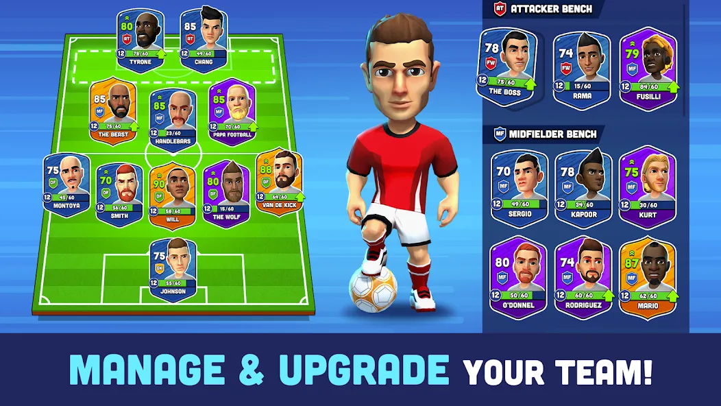Взломанная Mini Football — Mobile Soccer (Мини Футбол)  [МОД Бесконечные монеты] — последняя версия apk на Андроид screen 4