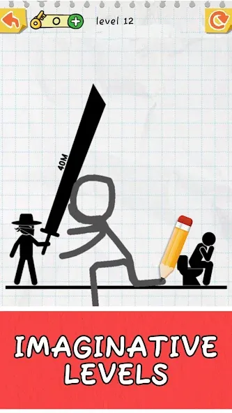 Взлом Draw 2 Save: Stickman Puzzle (Дроу 2 Сэйв)  [МОД Бесконечные монеты] — стабильная версия apk на Андроид screen 1