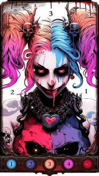 Скачать взломанную Dark, Horror Color by Number  [МОД Unlimited Money] — стабильная версия apk на Андроид screen 4
