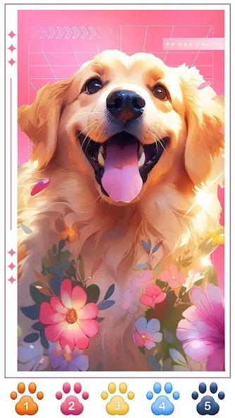 Скачать взлом Dog Coloring, Color by number  [МОД Unlocked] — стабильная версия apk на Андроид screen 3
