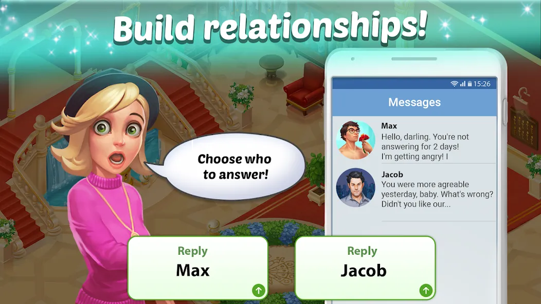 Скачать взлом Family Hotel: love & match-3 (Фэмели Отель)  [МОД Unlocked] — стабильная версия apk на Андроид screen 5