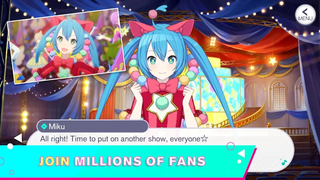 Взломанная HATSUNE MIKU: COLORFUL STAGE! (Хацуне Мику)  [МОД Бесконечные деньги] — последняя версия apk на Андроид screen 5