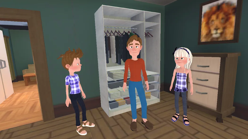 Взломанная Super Dad Virtual : Happy Game  [МОД Unlimited Money] — стабильная версия apk на Андроид screen 1