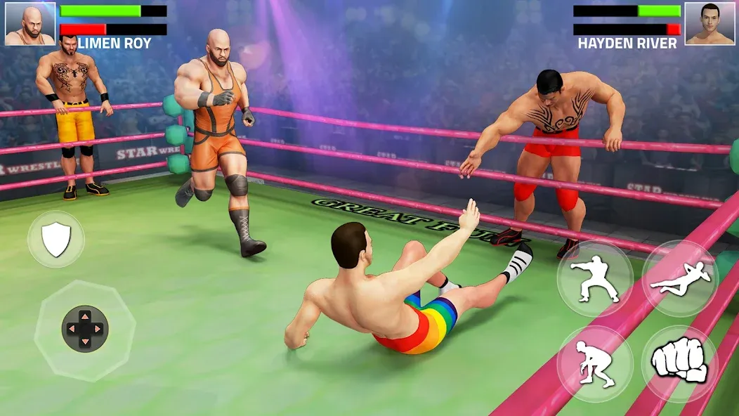 Скачать взломанную Tag Team Wrestling Game (Таг Тим Реслинг Гейм)  [МОД Unlimited Money] — последняя версия apk на Андроид screen 1