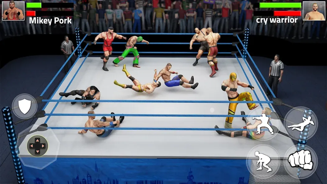 Скачать взломанную Tag Team Wrestling Game (Таг Тим Реслинг Гейм)  [МОД Unlimited Money] — последняя версия apk на Андроид screen 2