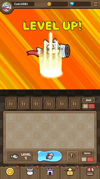 Скачать взломанную Cat Hero : Idle RPG (Кэт Хиро)  [МОД Unlocked] — стабильная версия apk на Андроид screen 2