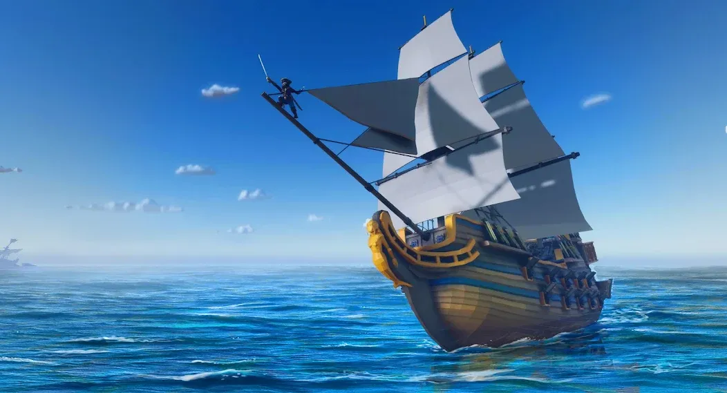 Скачать взломанную Pirate Polygon Caribbean Sea (Пиратская Полигон Карибское море)  [МОД Меню] — стабильная версия apk на Андроид screen 1