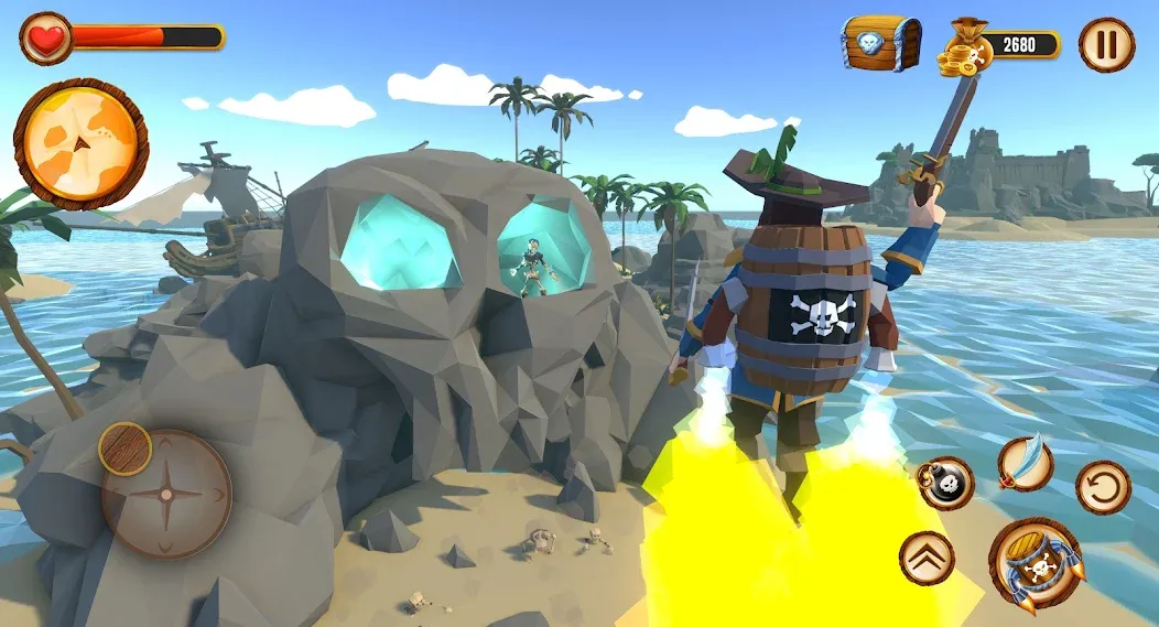 Скачать взломанную Pirate Polygon Caribbean Sea (Пиратская Полигон Карибское море)  [МОД Меню] — стабильная версия apk на Андроид screen 4