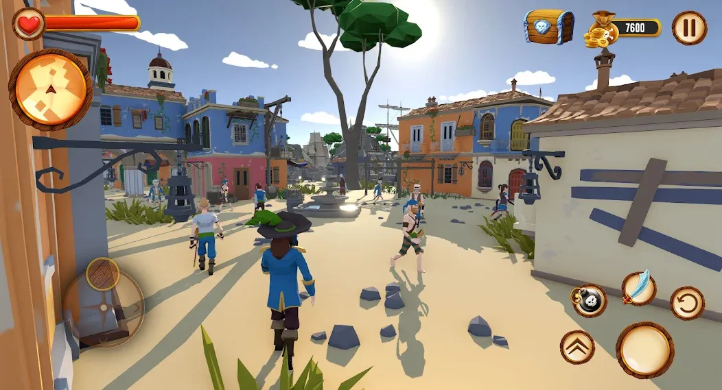 Скачать взломанную Pirate Polygon Caribbean Sea (Пиратская Полигон Карибское море)  [МОД Меню] — стабильная версия apk на Андроид screen 5