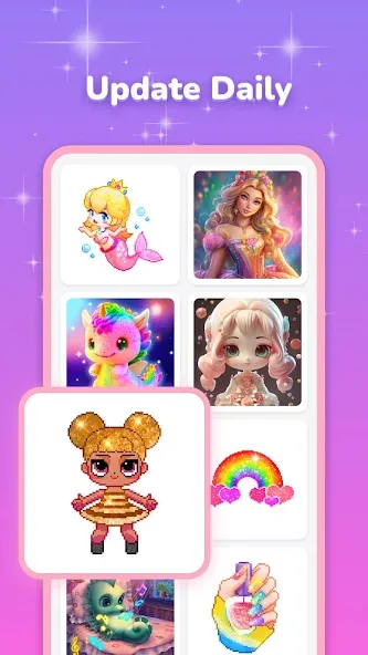 Взлом Pixel Coloring-Color by number  [МОД Unlocked] — полная версия apk на Андроид screen 2