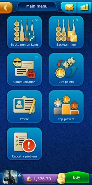 Скачать взлом Backgammon LiveGames online  [МОД Много денег] — последняя версия apk на Андроид screen 1