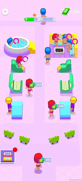 Скачать взлом IDLE Spa Salon — 3D Arcade (Айдл Спа Салон)  [МОД Бесконечные деньги] — полная версия apk на Андроид screen 1