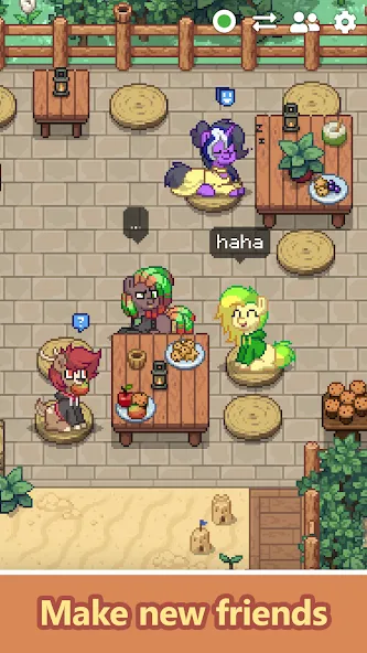 Скачать взломанную Pony Town — Social MMORPG (Пони Таун)  [МОД Бесконечные монеты] — полная версия apk на Андроид screen 1
